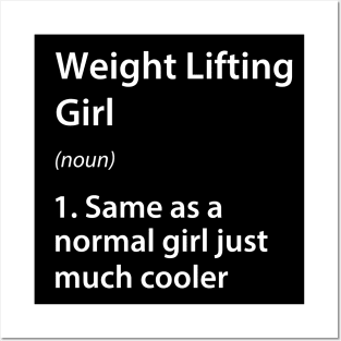 Weight Lifting Girl Definition Posters and Art